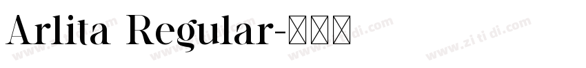 Arlita Regular字体转换